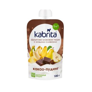 Пюре Kabrita какао пудинг с козьими сливками 100 г