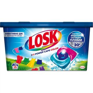 Капсули для прання Losk 3+1 Power Caps Color 15 шт