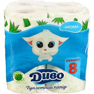 Папір Диво 8рул premio арома алое вера білий