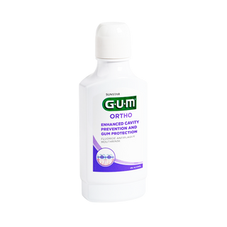 Բերանի խոռոչի ողողման հեղուկ GUM ORTHO (3090EME) 300մլ հալվե կոճապղպեղ