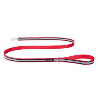 Повідець Amiplay для собак Shine регульований світловідбівний червоний L 150 см/25 мм