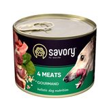 Savory Dog Gourmand консерви 4 види м_яса для собак, 200 г