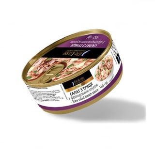 Консерви 165 г De Luxe Foods & Goods Selected салат з тунця з французьким соусом з/б