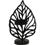 Підсвічник "Лист" 15*9см, чорний, арт.24AR0274-1