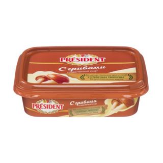 President, Сыр Плавленый President 200Гр 45% С Грибами Ванна, шт, ШК: 4607037120044