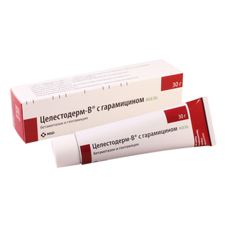 ცელესტოდერმი-V გარამიც. მალამო 1მგ+1მგ/1გრ 30გრ ტუბი #1  Celestoderm-V with Garamycin ointment 30gr