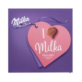 НАБОР КОНФЕТ MILKA 110ГР С КЛУБНИЧНОЙ НАЧИНКОЙ, ШК: 7622201410407