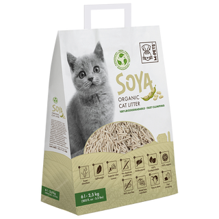 M-PETS სოიოს ორგანული ქვიშა კატისათვის 6 ლ - 100% ბიოდეგრადირებადი