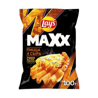 ЧИПСЫ LAYS MAXX ПИЦЦА 4 СЫРА 100Г