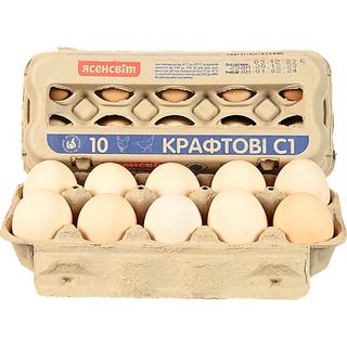Яйце Ясенсвіт 10шт крафтові уп