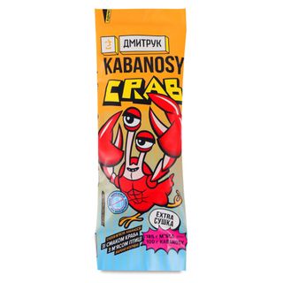 Снеки Дмитрук Kabanosy Crab з м'ясом птиці варено-копчені 60г