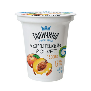 Йогурт Галичина Карпатський Персик 1.5% 115 г