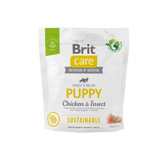 Brit Care Dog Sustainable Puppy д/цуценят курка/комахи 1кг