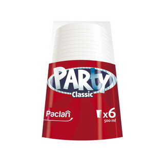 Paclan Party стакан пластиковый бесцветный 500 мл, 6 шт