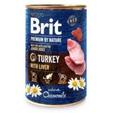 Brit Premium by Nature консерви для собак, індичка/печінка, 400 г