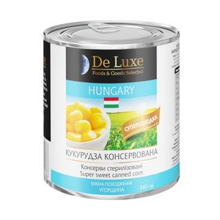 Кукурудза 340 г De Luxe Foods&Goods Selected суперсолодка з/б