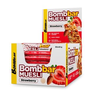 BOMBBAR მიუსლის ბარი მარწყვით 45გრ