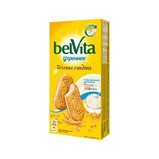 Бельвита сэндвич печенье с цельн. злаками и йогуртовой начинкой 253гр шк: 7622210742025