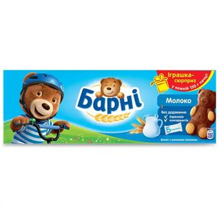 Бісквіт Ведмедик Барні з молочною начинкою 150 г