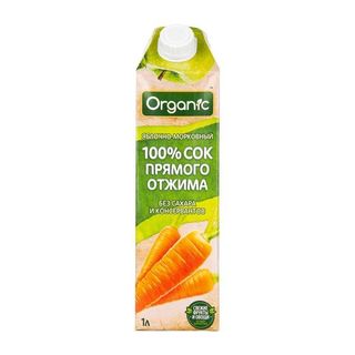 Сок Organic яблоко-морковь 1л