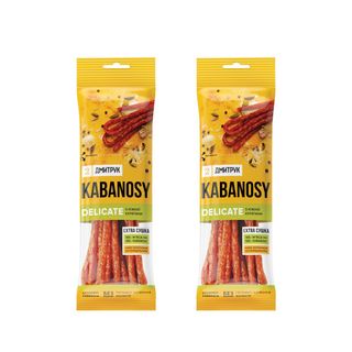 Ковбаски Kabanosy Delicate з м'яса птиці 100г x2шт