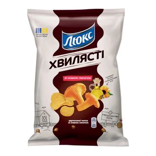 Чипси рифлені Люкc зі смаком лисичок 125г
