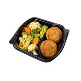 ქათმის კოტლეტი და გრილზე შემწვარი ბოსტნეული /აგროჰაბი/