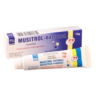 მუსიტროლი კრემი 1% 15გრ ტუბი #1  musitrol cream 1% 15gr
