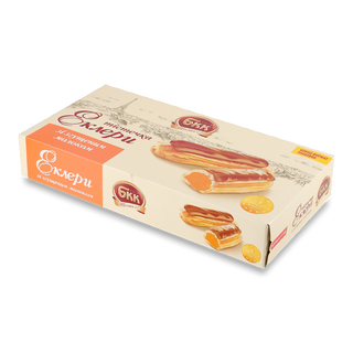 Тістечка БКК «Еклери» зі згущеним молоком 360г