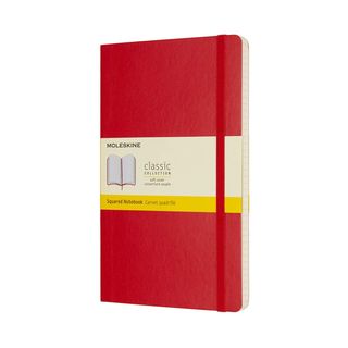 Записник Moleskine Classic Середній / Клітинка Червоний М’який