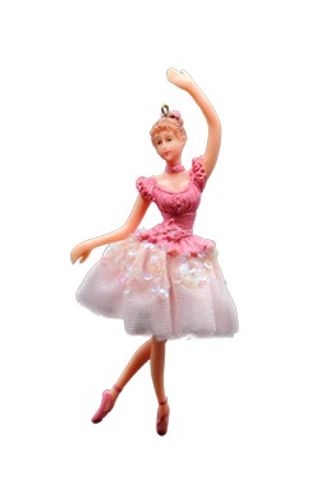 ნაძვის ხის სათამაშო, ბალერინა საკიდით, კაუჩუკი, 17 სმ