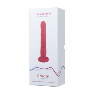 Lovense - Gravity Thrusting Dildo App Controlled Red (6972677430104)