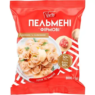 Пельмени Varto Фірмові зі свининою та яловичиною 800 г