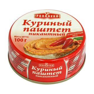 Podravka, Паштет Podravka 100Гр Куриный Пикантный, шт, ШК: 8606108037126