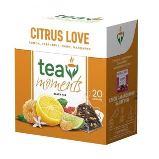 Чай ( 20ф/п *1,7 г) TEA MOMETNTS чорний (Citrus Love, Forest Fruit) пірамідка к/уп