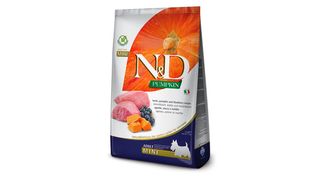 ( PLU 76 ) N&D ძაღლი, გოგრა, ძაღლი, ბატკანი & მოცვი - ზრდასრული, მინი ჯიში 1 კგ