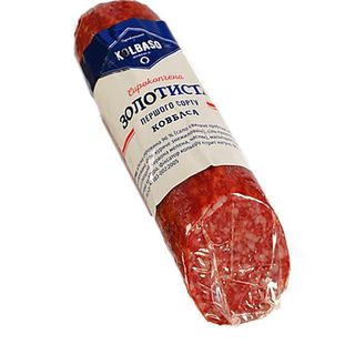 Ковбаса салямі золотиста в.г.с.к в.у Kolbaso половина (за 100 г.)
