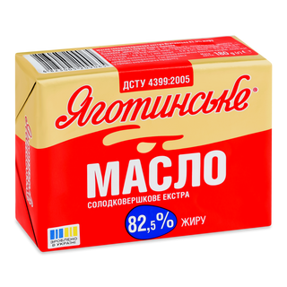 Масло солодковершкове «Яготинське» екстра 82,5% 180г