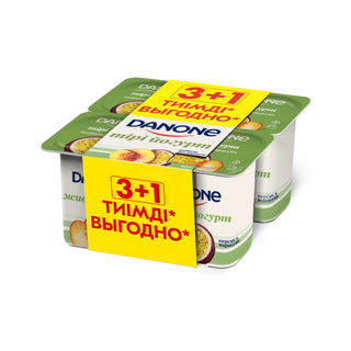 Йогурт Данон Персик-маракуйя 2,5% 4*120гр
