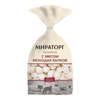 ПЕЛЬМЕНИ МИРАТОРГ 700ГР С МЯСОМ МОЛОДЫХ БЫЧКОВ