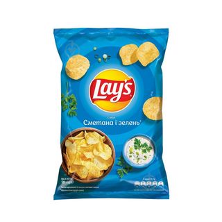 Чипси Лейз 120г  Сметана і зелень