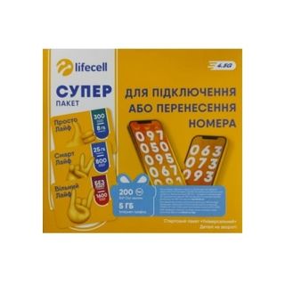 Стартовий пакет 1шт Lifecell