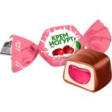 Цукерки Konti Крем-йогурт зі смаком вишня-черешня, вагові, 100г