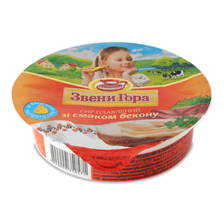 Сир плавлений Звени Гора крем з беконом стакан 90г