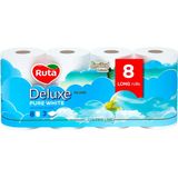 Папір туалетний Ruta Pure White Delux 3-х шаровий 8 шт