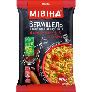 Вермішель Мівіна зі Смаком Курячого Бульйону гос 59.2г