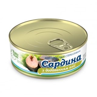 Консерви 240 г Baltic Mark Сардина з додаванням олії з/б