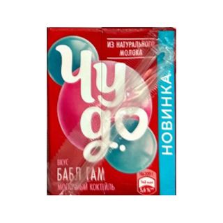 Коктейль Молочный Стерилизованный Чудо Бабл-Гам 2% 200Мл