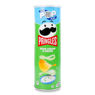 Чипси Pringles зі смаком сметани та цибулі 165г