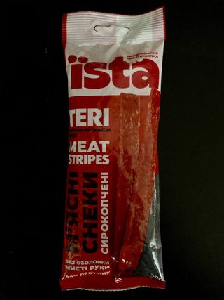 М'ясні снеки з куркою та смаком теріяки Meat Stripes TERI, 60 г